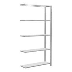 Schulte Anbauregal Steckregal MULTIplus150 2000 X 1000 X 300 Mm 5 Fachböden Kreuzstrebe RAL 7035 Lichtgrau