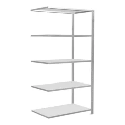 Schulte Anbauregal Steckregal MULTIplus150 2000 X 1000 X 600 Mm 5 Fachböden Kreuzstrebe RAL 7035 Lichtgrau