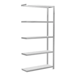 Schulte Anbauregal Steckregal MULTIplus250 2000 X 1000 X 300 Mm 5 Fachböden Kreuzstrebe RAL 7035 Lichtgrau