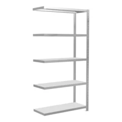 Schulte Anbauregal Steckregal MULTIplus250 2000 X 1000 X 400 Mm 5 Fachböden Kreuzstrebe RAL 7035 Lichtgrau