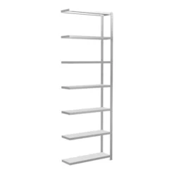 Schulte Anbauregal Steckregal MULTIplus250 3000 X 1000 X 300 Mm 7 Fachböden Kreuzstrebe RAL 7035 Lichtgrau