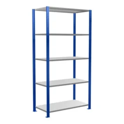 Schulte Grundregal Steckregal MULTIplus150 2000 X 1000 X 500 Mm 5 Fachböden Kreuzstrebe RAL 5010/verzinkt