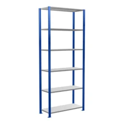 Schulte Grundregal Steckregal MULTIplus150 2500 X 1000 X 400 Mm 6 Fachböden Kreuzstrebe RAL 5010/verzinkt