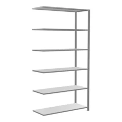 Schulte Anbauregal Steckregal MULTIplus150 2500 X 1300 X 500 Mm 6 Fachböden Kreuzstrebe Verzinkt