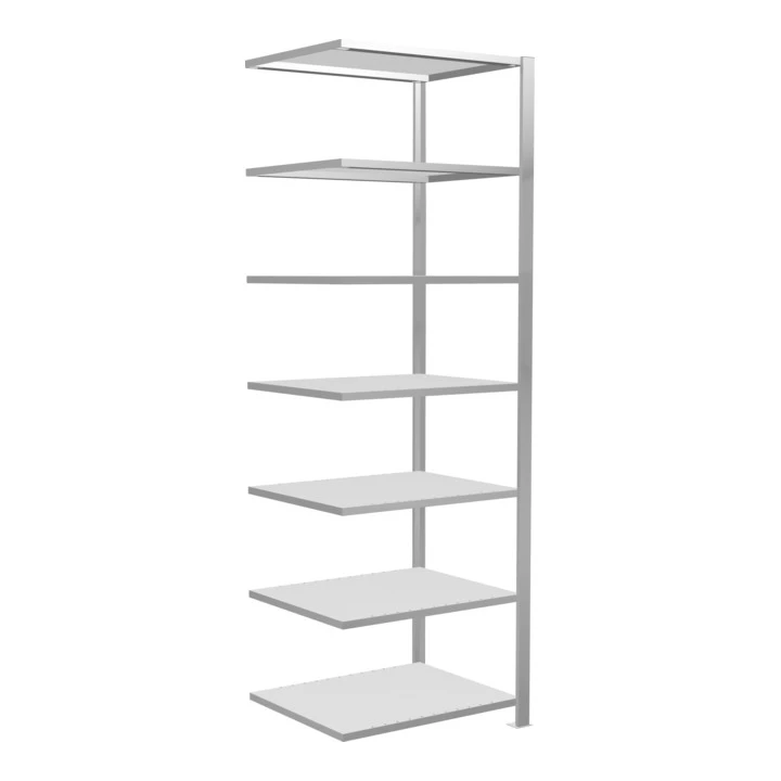 Schulte Anbauregal Schraubsystem MULTIplus150, 7 Fachböden, Beidseitig Nutzbar, Tiefe 600 Mm, Aussteifung Durch Längenriegel, Mit Mittelanschlag 1 Schulte Anbauregal Schraubsystem MULTIplus150, 7 Fachböden, Beidseitig Nutzbar, Tiefe 600 Mm, Aussteifung Durch Längenriegel, Mit Mittelanschlag