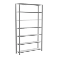 Schulte Grundregal Büro-Steckregal MULTIplus85 2300 X 1300 X 300 Mm 7 Fachböden Kreuzstrebe Verzinkt Mit Anschlagleiste