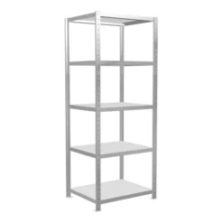 Schulte Grundregal Steckregal MULTIplus250 2000 X 750 X 600 Mm 5 Fachböden Kreuzstrebe RAL 7035 Lichtgrau