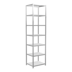 Schulte Grundregal Steckregal MULTIplus250 3000 X 750 X 600 Mm 7 Fachböden Kreuzstrebe RAL 7035 Lichtgrau