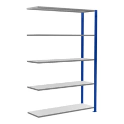 Schulte Anbauregal Steckregal MULTIplus150 2000 X 1300 X 400 Mm 5 Fachböden Kreuzstrebe RAL 5010 Enzianblau/verzinkt