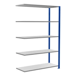 Schulte Anbauregal Steckregal MULTIplus150 2000 X 1300 X 500 Mm 5 Fachböden Kreuzstrebe RAL 5010 Enzianblau/verzinkt