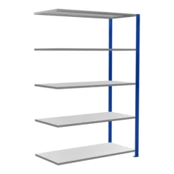 Schulte Anbauregal Steckregal MULTIplus150 2000 X 1300 X 600 Mm 5 Fachböden Kreuzstrebe RAL 5010 Enzianblau/verzinkt