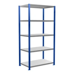 Schulte Grundregal Steckregal MULTIplus330 2000 X 1000 X 600 Mm 5 Fachböden Kreuzstrebe RAL 5010 Enzianblau/verzinkt