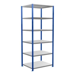 Schulte Grundregal Steckregal MULTIplus330 2500 X 1000 X 800 Mm 6 Fachböden Kreuzstrebe RAL 5010 Enzianblau/verzinkt