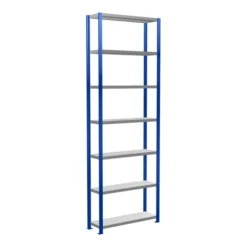 Schulte Grundregal Steckregal MULTIplus330 3000 X 1000 X 300 Mm 7 Fachböden Kreuzstrebe RAL 5010 Enzianblau/verzinkt