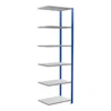 Schulte Anbauregal Steckregal MULTIplus150 2500 X 750 X 500 Mm 6 Fachböden Kreuzstrebe RAL 5010 Enzianblau/verzinkt/verzinkt
