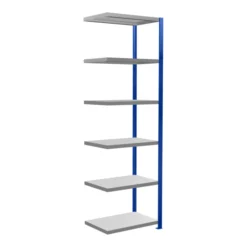 Schulte Anbauregal Steckregal MULTIplus250 2500 X 750 X 500 Mm 6 Fachböden Kreuzstrebe RAL 5010 Enzianblau/verzinkt/verzinkt