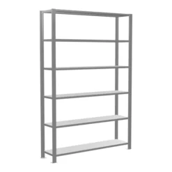 Schulte Grundregal Büro-Steckregal MULTIplus85 2000 X 1300 X 300 Mm 6 Fachböden Kreuzstrebe Verzinkt Ohne Anschlagleiste