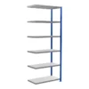Schulte Anbauregal Steckregal MULTIplus250 2500 X 1000 X 500 Mm 6 Fachböden Kreuzstrebe RAL 5010 Enzianblau/verzinkt