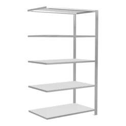 Schulte Anbauregal Schraubsystem MULTIplus150, 5 Fachböden, Beidseitig Nutzbar, Tiefe 600 Mm, Aussteifung Durch Längenriegel