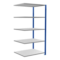 Schulte Anbauregal Steckregal MULTIplus150 2000 X 1000 X 800 Mm 5 Fachböden Kreuzstrebe RAL 5010/verzinkt