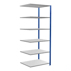 Schulte Anbauregal Steckregal MULTIplus150 2500 X 1000 X 800 Mm 6 Fachböden Kreuzstrebe RAL 5010/verzinkt