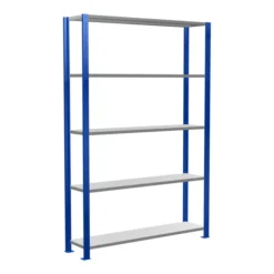 Schulte Grundregal Steckregal MULTIplus150 2000 X 1300 X 300 Mm 5 Fachböden Kreuzstrebe RAL 5010 Enzianblau/verzinkt