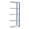 Schulte Anbauregal Steckregal MULTIplus150 2000 X 750 X 300 Mm 5 Fachböden Kreuzstrebe RAL 5010 Enzianblau/verzinkt/verzinkt