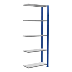 Schulte Anbauregal Steckregal MULTIplus150 2000 X 750 X 300 Mm 5 Fachböden Kreuzstrebe RAL 5010 Enzianblau/verzinkt/verzinkt