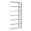 Schulte Anbauregal Steckregal MULTIplus150 3000 X 1300 X 400 Mm 7 Fachböden Kreuzstrebe RAL 5010 Enzianblau/verzinkt