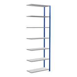 Schulte Anbauregal Steckregal MULTIplus150 3000 X 1000 X 400 Mm 7 Fachböden Kreuzstrebe RAL 5010/verzinkt