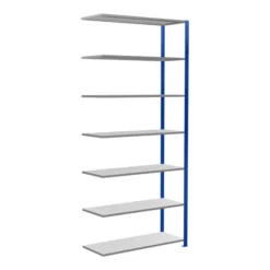 Schulte Anbauregal Steckregal MULTIplus150 3000 X 1300 X 500 Mm 7 Fachböden Kreuzstrebe RAL 5010 Enzianblau/verzinkt