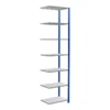 Schulte Anbauregal Steckregal MULTIplus150 3000 X 750 X 500 Mm 7 Fachböden Kreuzstrebe RAL 5010 Enzianblau/verzinkt/verzinkt