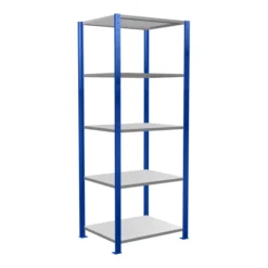 Schulte Grundregal Steckregal MULTIplus150 2000 X 750 X 600 Mm 5 Fachböden Kreuzstrebe RAL 5010 Enzianblau/verzinkt/verzinkt