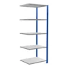 Schulte Anbauregal Steckregal MULTIplus150 2000 X 750 X 600 Mm 5 Fachböden Kreuzstrebe RAL 5010 Enzianblau/verzinkt/verzinkt