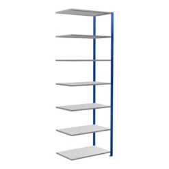 Schulte Anbauregal Steckregal MULTIplus150 3000 X 1000 X 600 Mm 7 Fachböden Kreuzstrebe RAL 5010/verzinkt