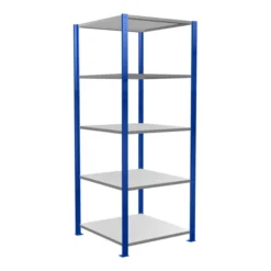 Schulte Grundregal Steckregal MULTIplus150 2000 X 750 X 800 Mm 5 Fachböden Kreuzstrebe RAL 5010 Enzianblau/verzinkt/verzinkt