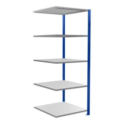 Schulte Anbauregal Steckregal MULTIplus150 2000 X 750 X 800 Mm 5 Fachböden Kreuzstrebe RAL 5010 Enzianblau/verzinkt/verzinkt
