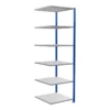 Schulte Anbauregal Steckregal MULTIplus150 2500 X 750 X 800 Mm 6 Fachböden Kreuzstrebe RAL 5010 Enzianblau/verzinkt/verzinkt