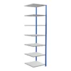 Schulte Anbauregal Steckregal MULTIplus150 3000 X 750 X 800 Mm 7 Fachböden Kreuzstrebe RAL 5010 Enzianblau/verzinkt/verzinkt