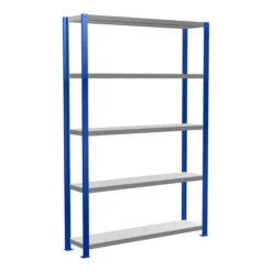 Schulte Grundregal Steckregal MULTIplus250 2000 X 1300 X 300 Mm 5 Fachböden Kreuzstrebe RAL 5010 Enzianblau/verzinkt