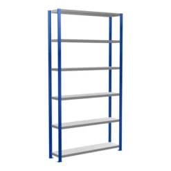 Schulte Grundregal Steckregal MULTIplus250 2500 X 1300 X 300 Mm 6 Fachböden Kreuzstrebe RAL 5010 Enzianblau/verzinkt