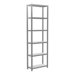 Schulte Grundregal Steckregal MULTIplus250 2500 X 750 X 300 Mm 6 Fachböden Kreuzstrebe Verzinkt