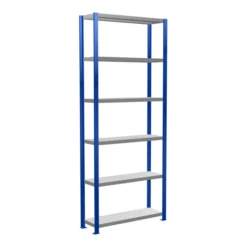 Schulte Grundregal Steckregal MULTIplus250 2500 X 1000 X 300 Mm 6 Fachböden Kreuzstrebe RAL 5010 Enzianblau/verzinkt