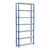 Schulte Grundregal Steckregal MULTIplus250 3000 X 1300 X 300 Mm 7 Fachböden Kreuzstrebe RAL 5010 Enzianblau/verzinkt