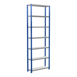 Schulte Grundregal Steckregal MULTIplus250 3000 X 1000 X 300 Mm 7 Fachböden Kreuzstrebe RAL 5010 Enzianblau/verzinkt
