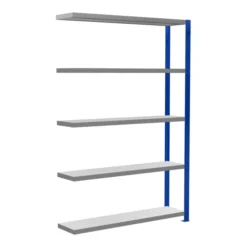 Schulte Anbauregal Steckregal MULTIplus250 2000 X 1300 X 300 Mm 5 Fachböden Kreuzstrebe RAL 5010 Enzianblau/verzinkt