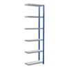 Schulte Anbauregal Steckregal MULTIplus250 2500 X 750 X 300 Mm 6 Fachböden Kreuzstrebe RAL 5010 Enzianblau/verzinkt/verzinkt