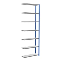 Schulte Anbauregal Steckregal MULTIplus250 3000 X 1000 X 300 Mm 7 Fachböden Kreuzstrebe RAL 5010 Enzianblau/verzinkt