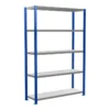 Schulte Grundregal Steckregal MULTIplus250 2000 X 1300 X 400 Mm 5 Fachböden Kreuzstrebe RAL 5010 Enzianblau/verzinkt