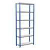 Schulte Grundregal Steckregal MULTIplus250 2500 X 1000 X 400 Mm 6 Fachböden Kreuzstrebe RAL 5010 Enzianblau/verzinkt